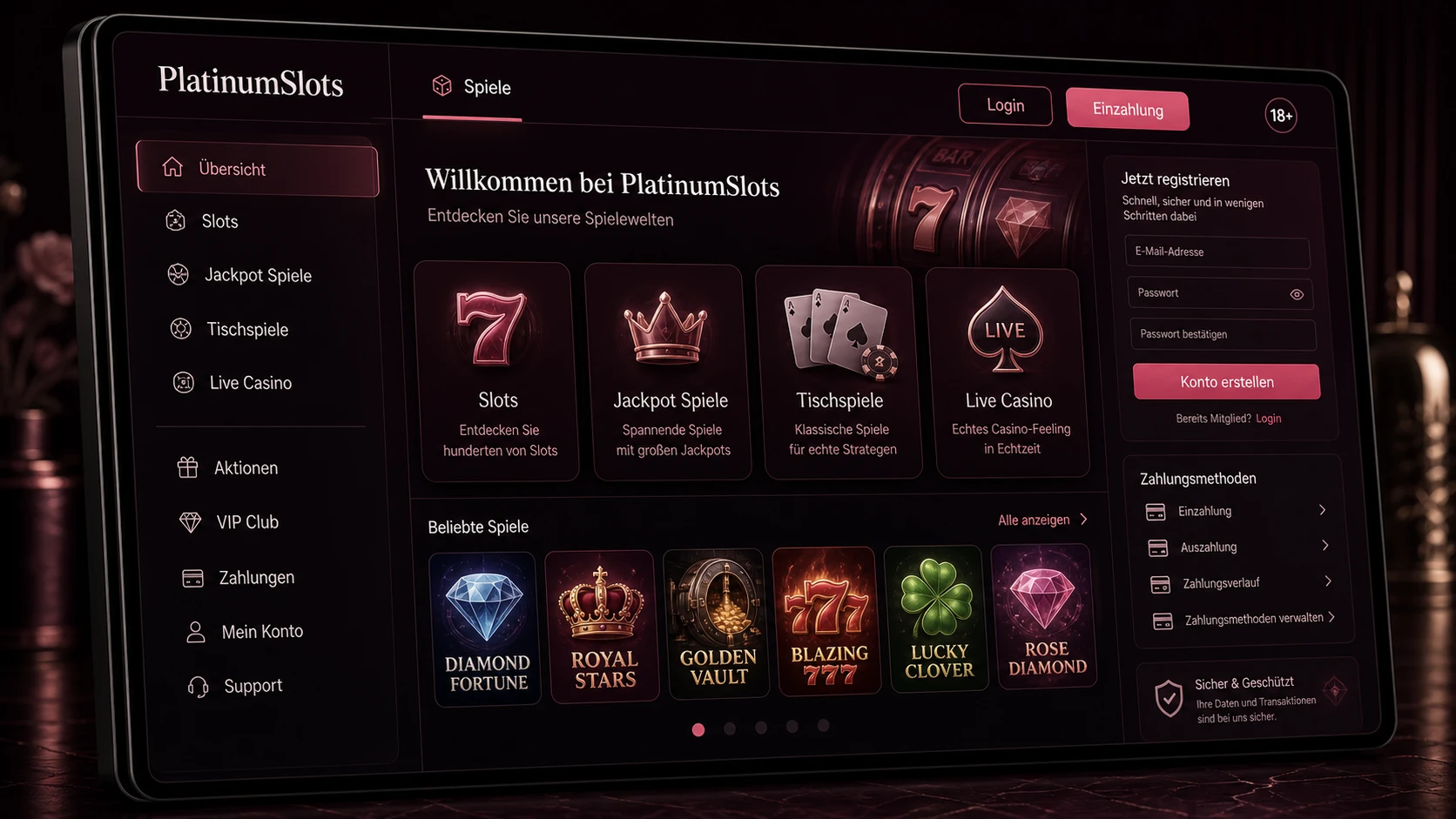 PlatinumSlots Casino im Überblick